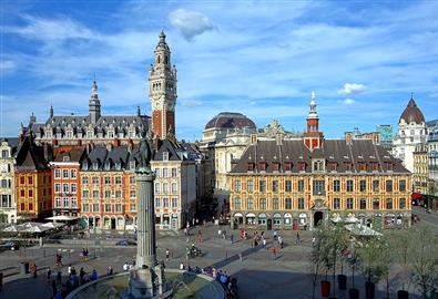 Vue de la place du Général-de-Gaulle (Grand′Place) à Lille